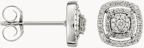 Orecchini in oro bianco con diamanti Square Richesse