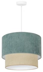 Duolla - Lampadario a sospensione con filo CORDUROY 1xE27/15W/230V diametro 40 cm blu/beige