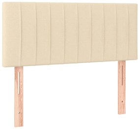 Testiera crema 100x5x78/88 cm in tessuto