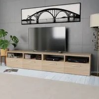 Mobile Porta TV 2 pz in Truciolato 95x35x36 cm Rovere