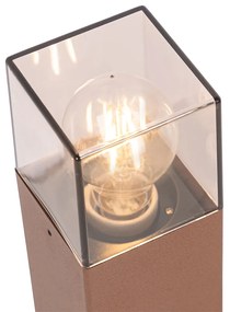 Lampada da esterno 50 cm ruggine con picchetto da terra e pressacavo - Denmark