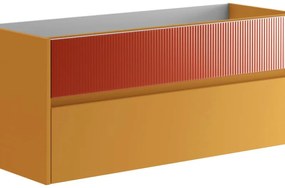 Mobile da bagno sotto lavabo Niwa beige laccato opaco L 119.5 x H 50 x P 45.5 cm 2 cassetti, lavabo non incluso
