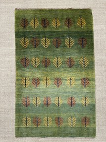 Gashguli Tappeto 80 x 120 Verde (Iran) Annodato A Mano