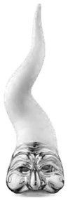 Bongelli preziosi corno con maschera pulcinella h 31 cm - varie colorazioni BIANCO ARGENTO