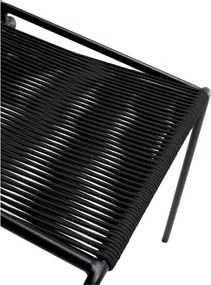 Sedie da pranzo in set nere in metallo impilabili 2 pz Emily – Marckeric