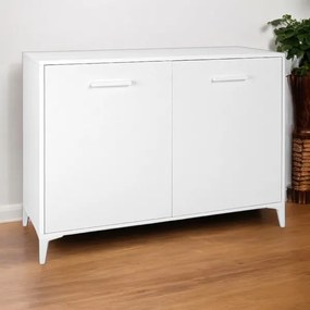 Madia in Legno 2 Ante 110x45 cm Drexa Bianco Frassino