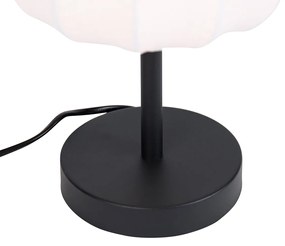 Lampada da tavolo Japandi nera e bianca - Madleine