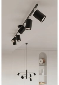 Sollux SL.1207 - Lampadario a sospensione con filo LEMMI 6xGU10/10W/230V nero