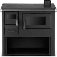 Cucina a legna stufa nera 8 KW 82 x 60 x H 71 cm ECODESIGN