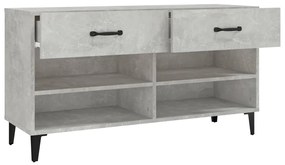 Scarpiera Grigio Cemento 102x35x55 cm in Legno Multistrato