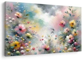 Quadro su tela – Prato floreale delicato