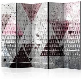 Paravento  Triangles II [Room Dividers]  Colore Rosa, Dimensioni e Misure 225x172