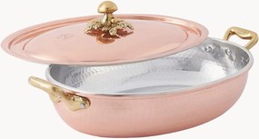 Casseruola ovale in rame con coperchio Classic