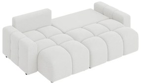 Divano angolare bianco allungabile (con composizione variabile) Luki – Ropez