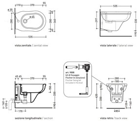 Efi Bidet Sospeso In Ceramica Bianca