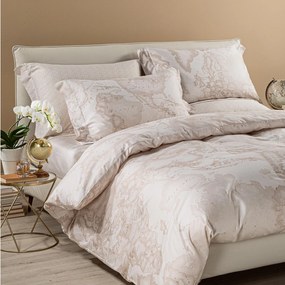 Completo Copripiumino in Raso di cotone Geo White