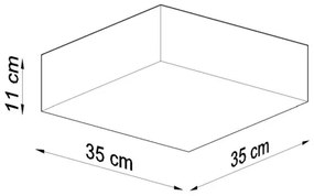 Plafoniera HORUS 35 2xE27/60W/230V nero