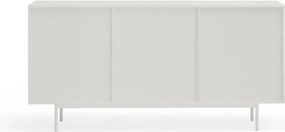 Cassettiera bassa bianca-colore naturale effetto rovere 159x80 cm Sierra – Teulat