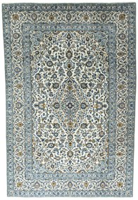 Kashan Tappeto 360x240 Beige (Iran) Annodato A Mano