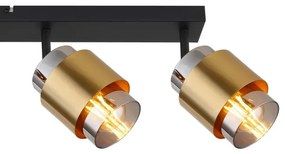 Globo 15560-4 - Faretto MILLEY 4xE27/40W/230V nero/ottone