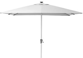 Ombrellone a palo centrale grigio Sonora NATERIAL L 285 x 285 cm con telo bianco