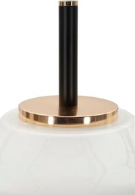 Lampada da terra bianca/nera con paralume in vetro (altezza totale 168 cm) Vintage – Mauro Ferretti