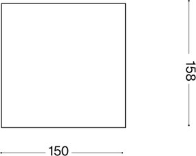 Ideal Lux - Faretto da esterno TECHO 1xGU10/20W/230V 15x15cm IP54 antracite
