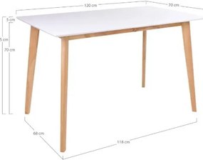 Tavolo da pranzo con piano nero 70x120 cm Vojens – Bonami Essentials