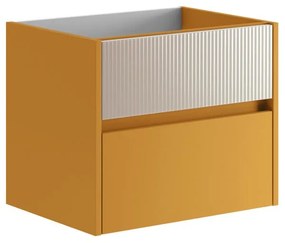 Mobile da bagno sotto lavabo Niwa beige laccato opaco L 59.5 x H 50 x P 45.5 cm 2 cassetti, lavabo non incluso