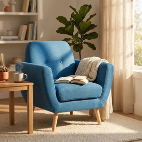 HANSEL - poltrona stile scandinavo in tessuto