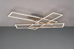 Plafoniera corso led 3 rettangoli metallo acciaio r64423107