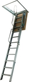 Scala retrattile in acciaio 12 gradini,