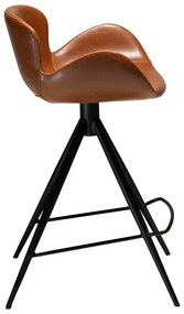 Sedia da bar in similpelle marrone cognac DAN-FORM Danimarca , altezza 87 cm Gaia - DAN-FORM Denmark
