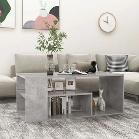 Tavolino Salotto Grigio Cemento 100x50x40 Cm Legno Multistrato /