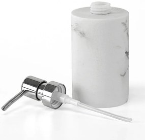 Dispenser sapone effetto marmo bianco in resina Ivy