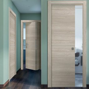 Porta battente Swin rovere corda L 90 x H 210 cm reversibile