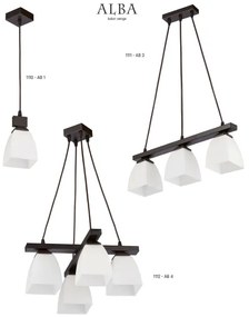 Jupiter 1112 - AB4 - Lampadario a sospensione ALBA 4xE27/60W/230V