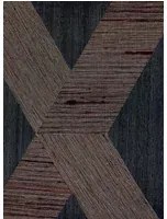 CMO Paris Carta da parati Soie Bois Losange - Bleu Paon