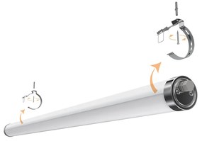 Plafoniera LED 150cm 50W IP69K in PMMA - con driver Philips Xitanium Colore Bianco Naturale 4.000K