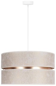Duolla - Lampadario a sospensione con filo DUO 1xE27/15W/230V diametro 40 cm bianco/oro