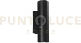 Applique a parete duduk tonda ner 2 luci attacco gu10 mini 7x5x18cm...