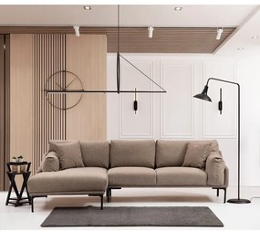 Divano angolare beige, angolo sinistro Leo - Artie