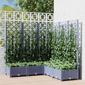 Fioriera Giardino E Graticcio Grigio Blu 120x120x121,5 Cm Pp /