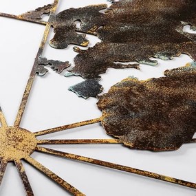 Decorazione da muro 120x60 cm world mappa metallo