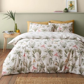 Biancheria da letto beige per letto matrimoniale 200x200 cm Paradiso Palm – Catherine Lansfield