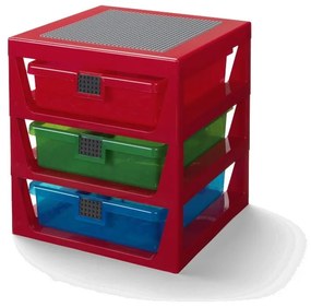 Organizer per giochi da bambini rosso in plastica 35x33x38 cm Storage – LEGO®