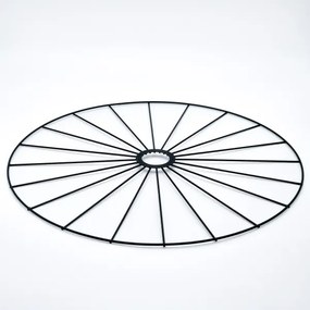 Lampadario a sospensione con filo MONTANA 1xE27/15W/230V diametro 45 cm nero