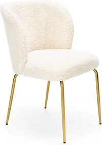Sedia imbottita K474 crema/oro