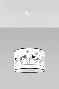 Lampada per bambini bianca Puss – Sollux