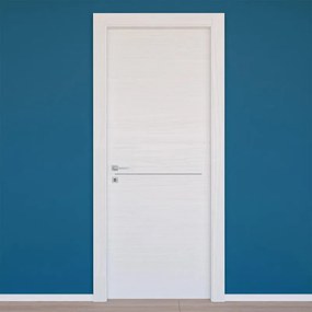 Porta battente MILK INSERTO bianco L 60 x H 210 cm reversibile